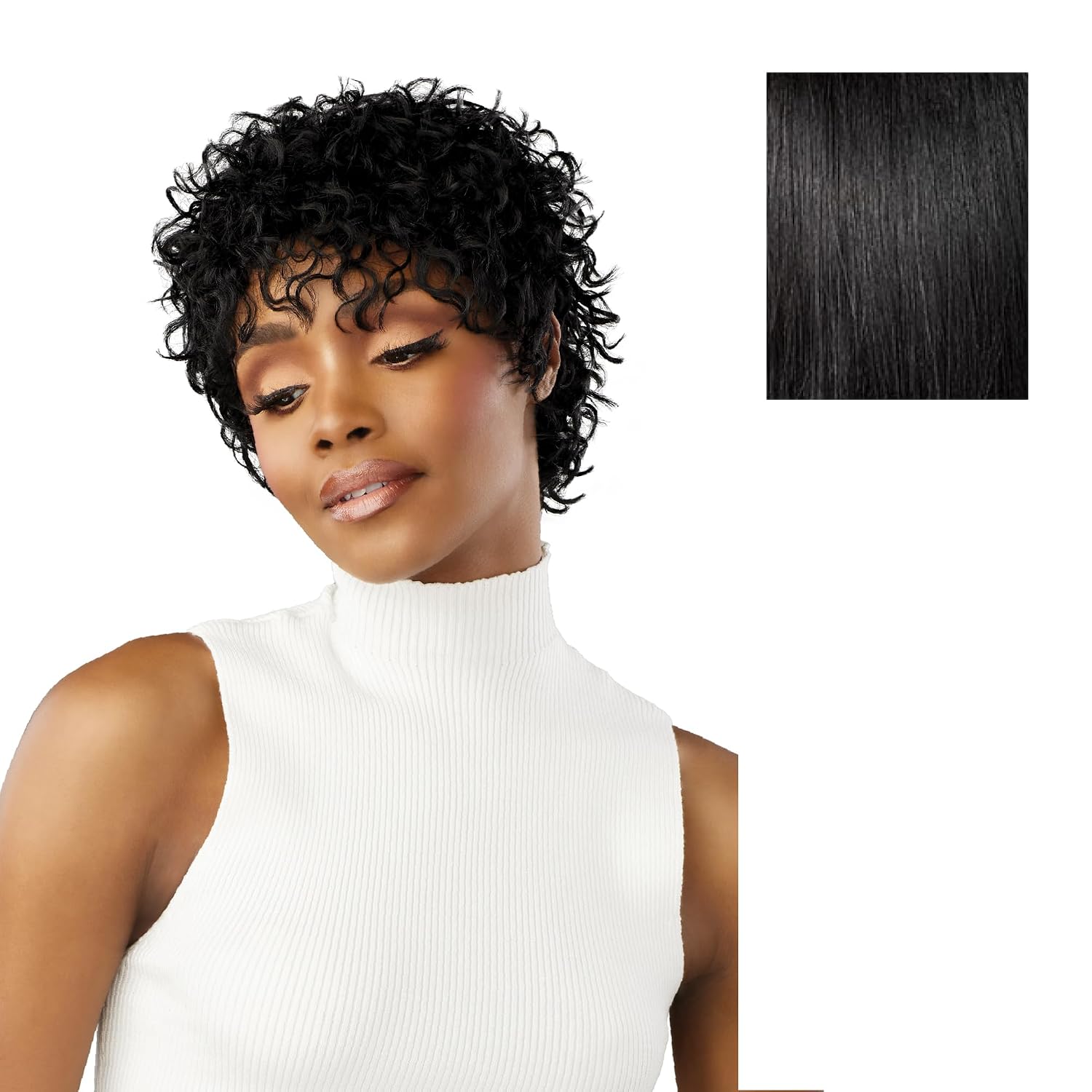 Sensationnel Dashly Wig - Unit 25 Non Lace Cap Ready to Wear Ear to Ear Lacepart Synthetic (1 JETBLACK)