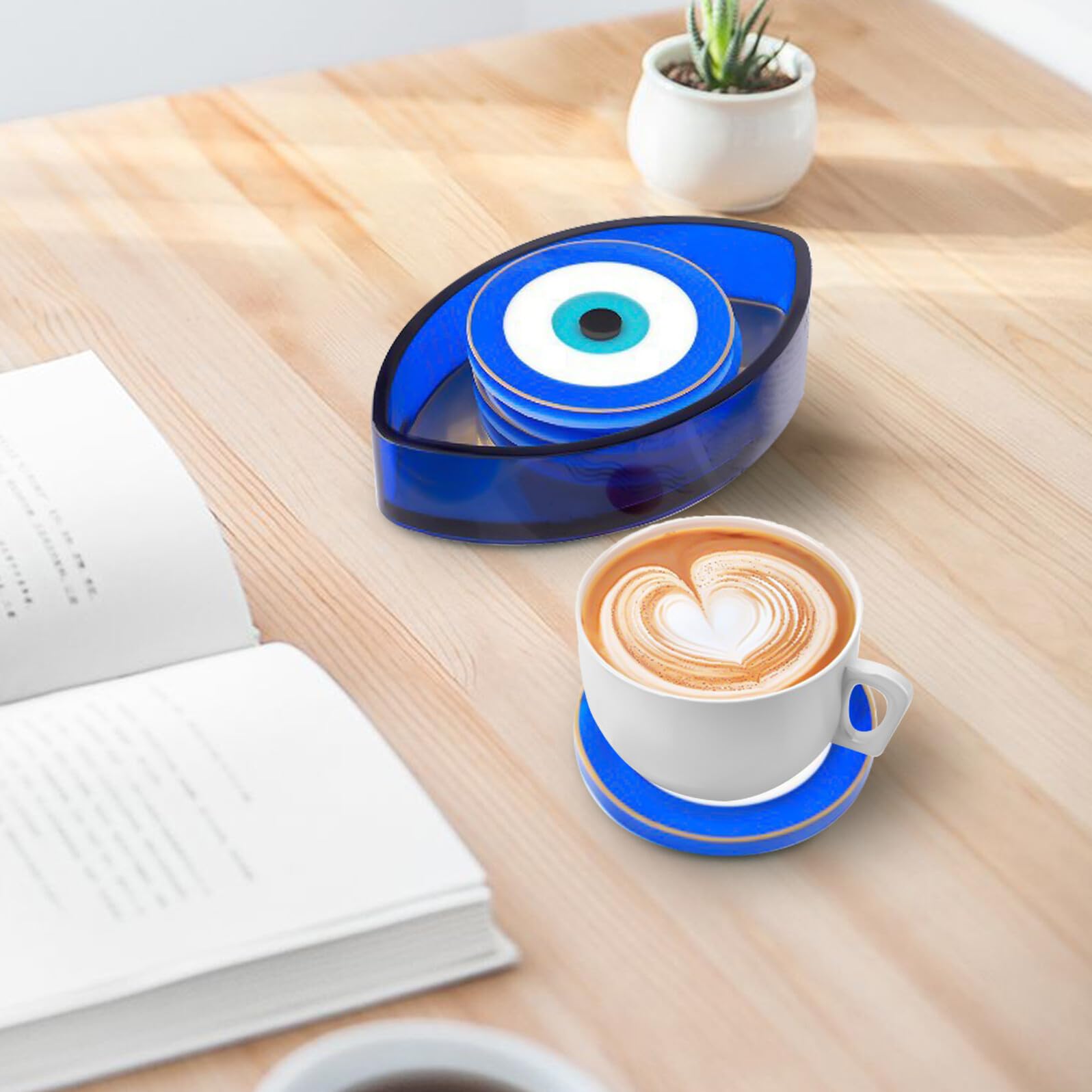 Angoily 10 Pezzi Stampi Silicone per Contenitori e Sottobicchieri DIY Flessibili e Riutilizzabili per Conservare Gioielli e Decorare la Scrivania