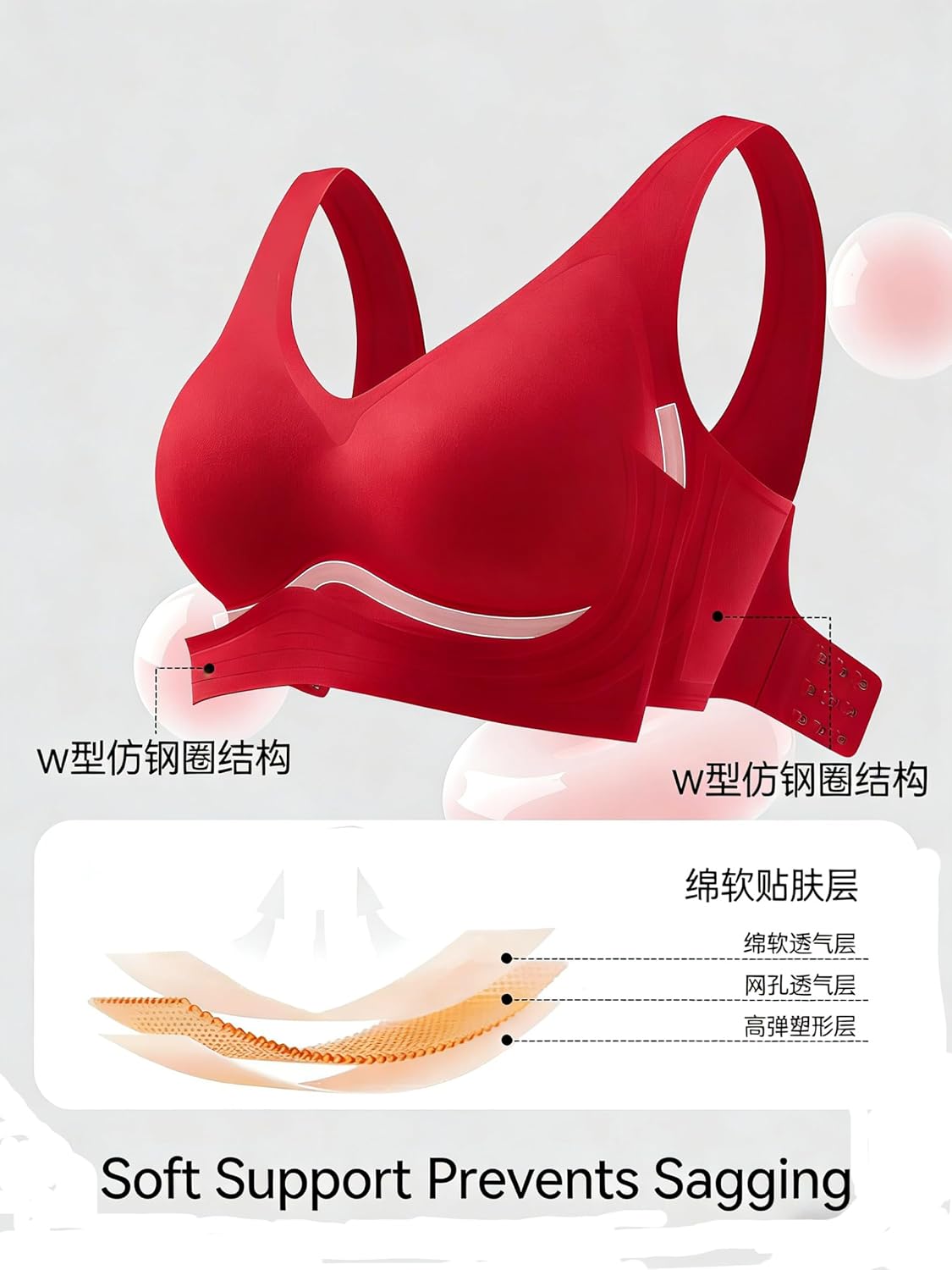 Womens Seamless Jelly Bras No Underwire Comfort Push up Bras Buttery Soft Wireless Bralette Full Coverage Sports Bra