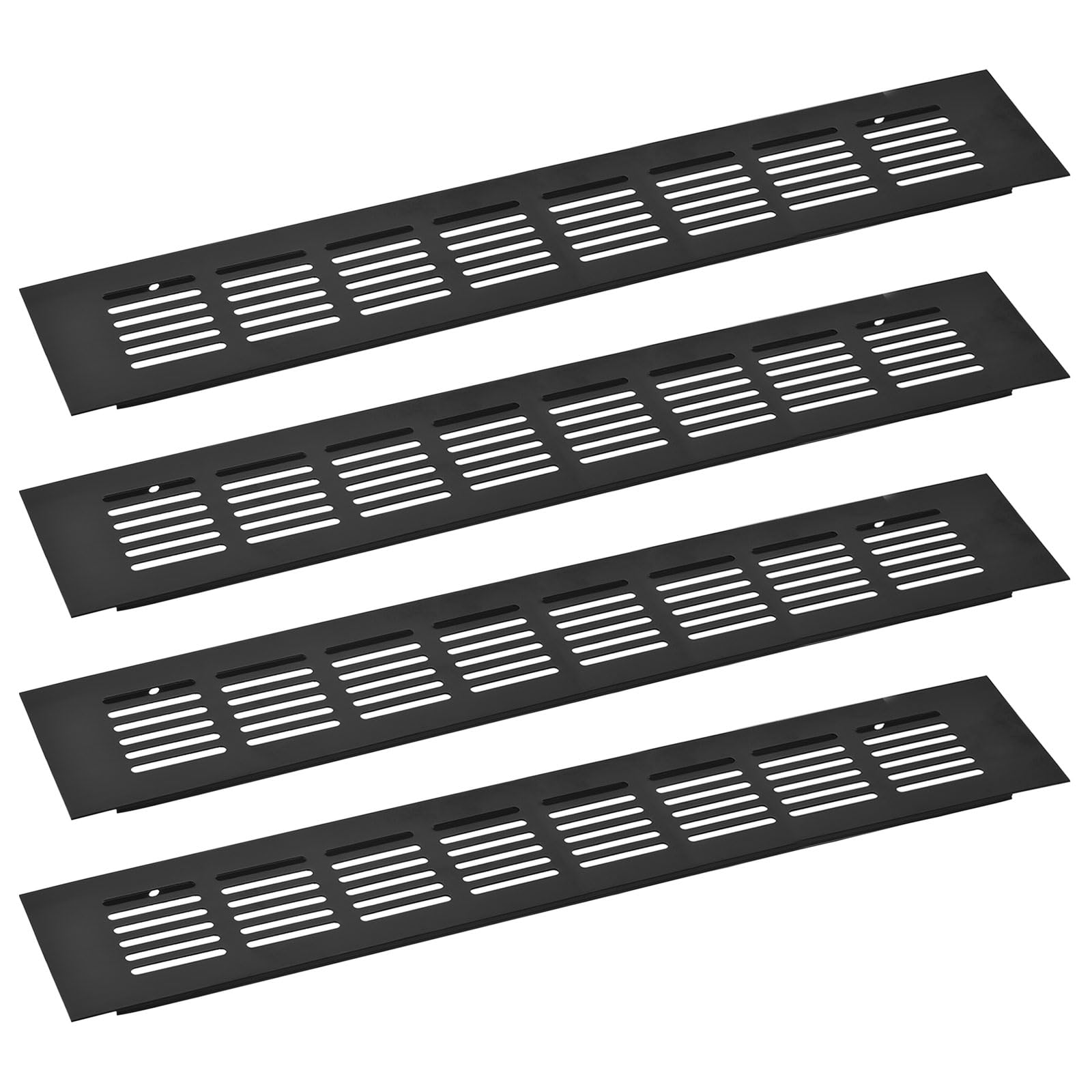 Grille d'aération rectangulaire aluminium 350 x 60 mm ventilation meuble haut