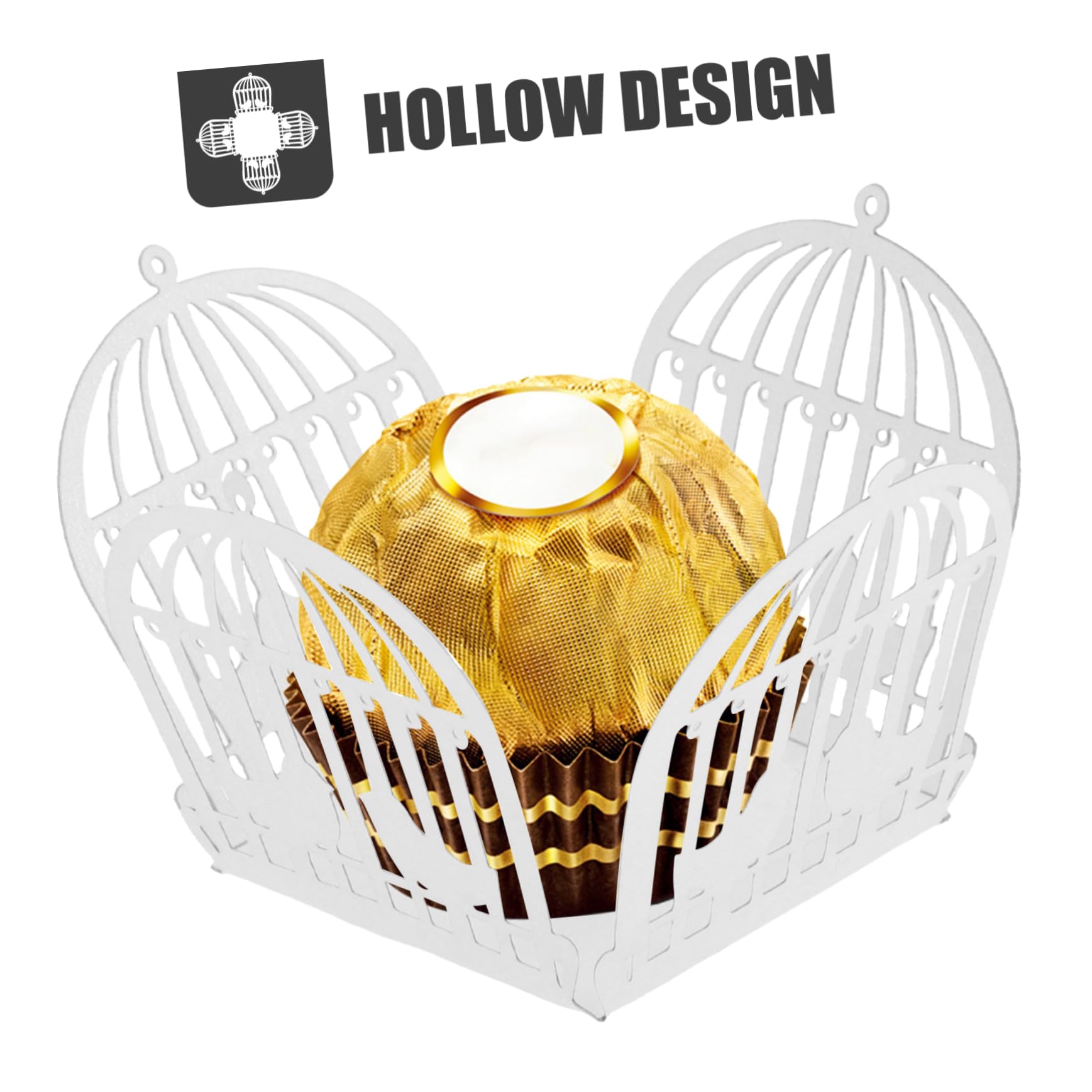 FRCOLOR 250pezzi Scatole Decorativa Per Cioccolatini Con Design Cesta Vuota Confezione Elegante Per Feste e Matrimonio Per Dolci e Caramelle
