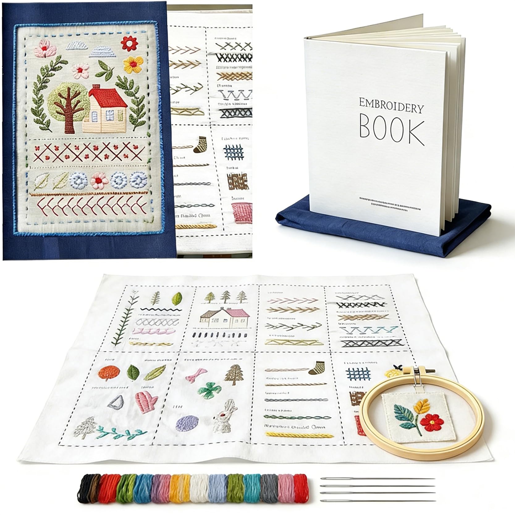 Amazon.com: Zhenqing StitchCraft Complete Embroidery Book Kit