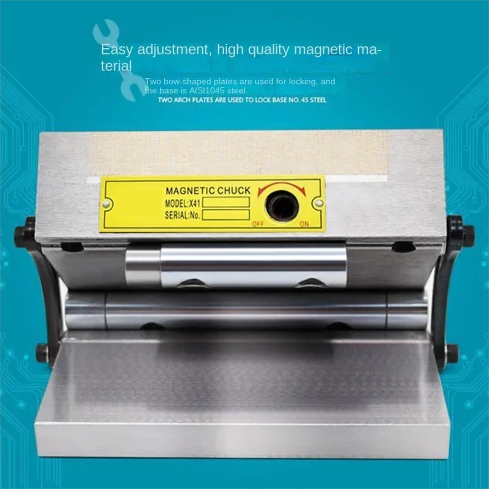 Amoladora de superficie de latón con mesa magnética sinusoidal de 100 x 175 mm, disco de alta precisión con ángulo de 0 a 45 mm