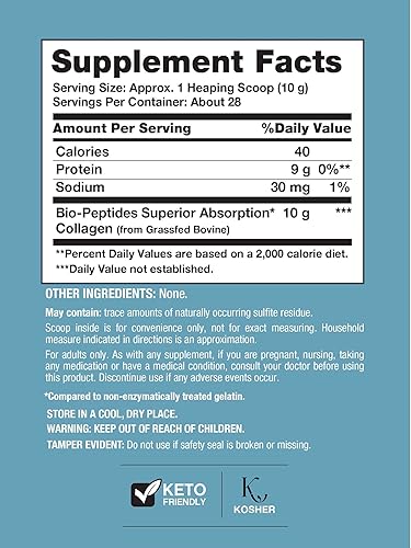 Miniatura 4 de NeoCell Colágeno Bio-Peptides Powder  10oz  Súper cabello, piel y uñas  Absorción superior  Suplemento proteico alimentado con pasto  Avanzado con