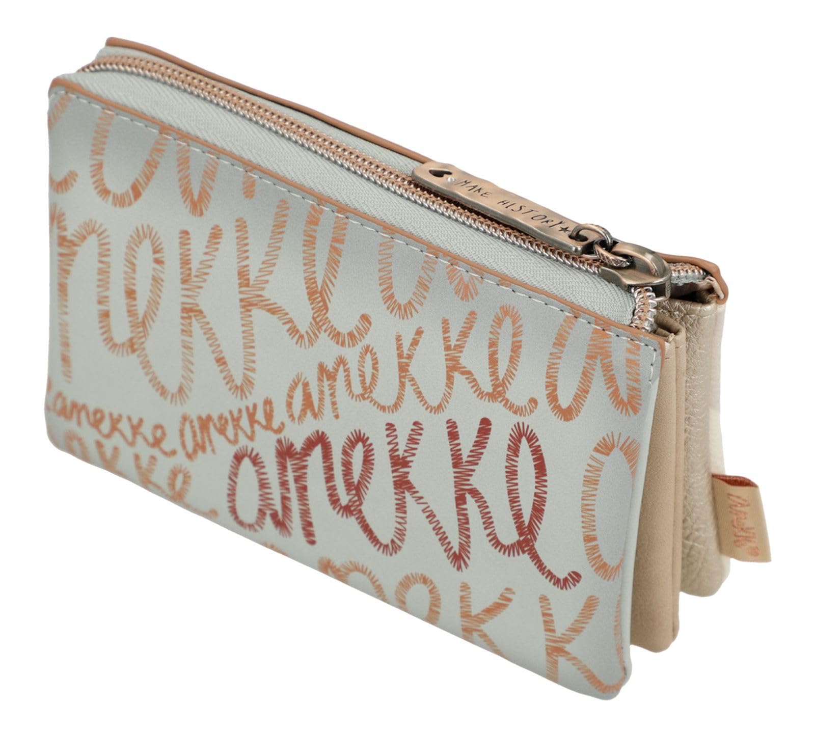 Anekke - Monedero de Mujer - Monedero con Cierre de Cremallera - 3 Compartimentos - Accesorios y Complementos Mujer - 14x9x4 cm