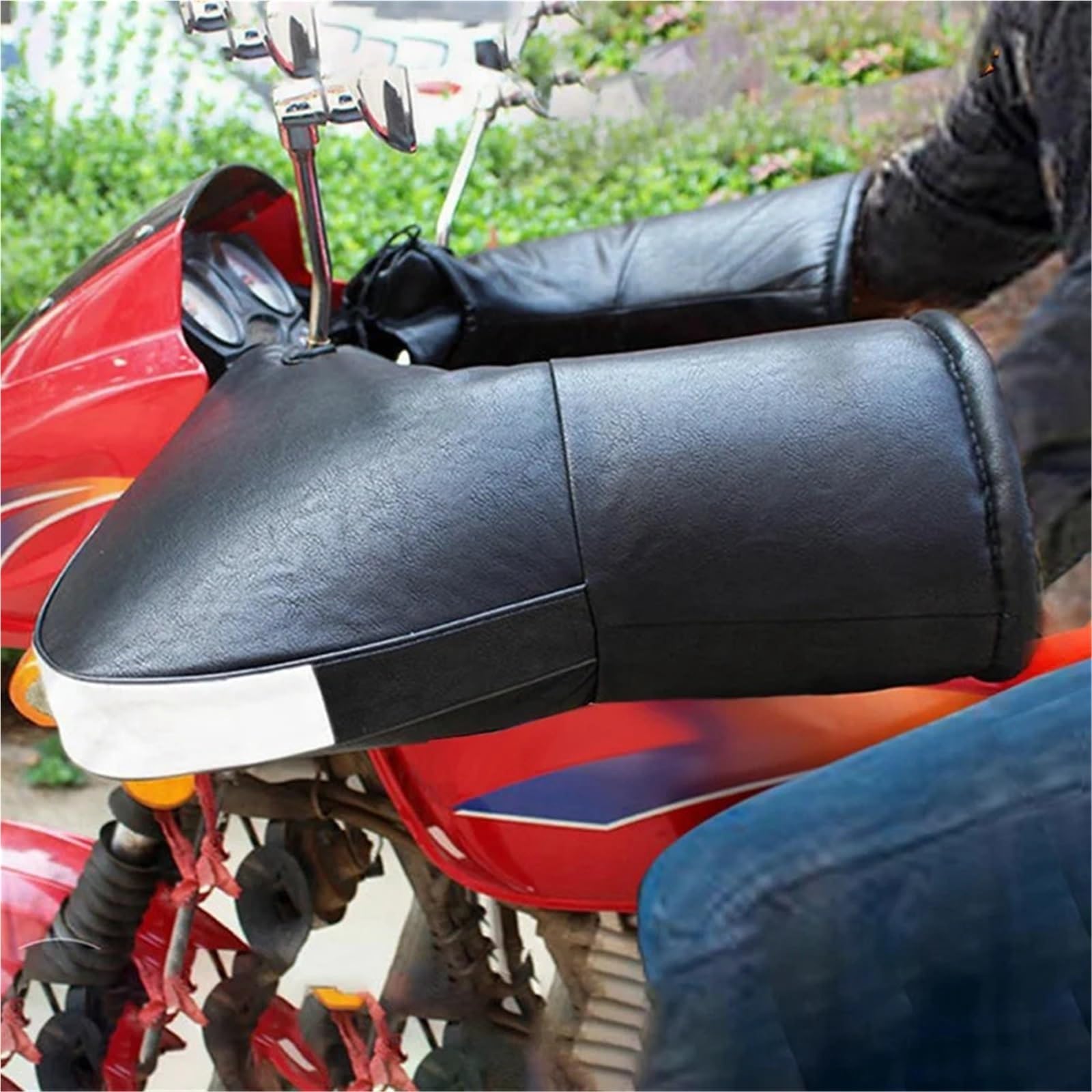 Rękawiczki na kierownicę, 1 para zimowych, odpornych na zimno, ciepłych rękawiczek kierownicę motocykla, wiatroszczelna osłona