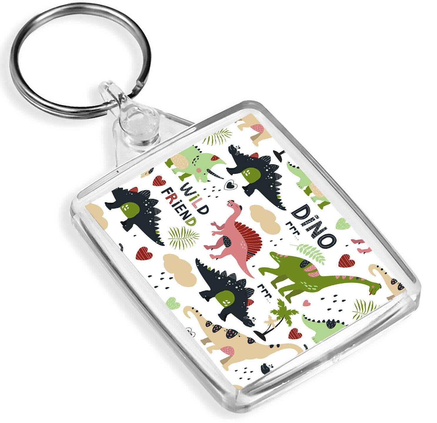 Dinosaur Cartoon Keyring - IP02 - Dino Wild Roar T-Rex Kid #16742