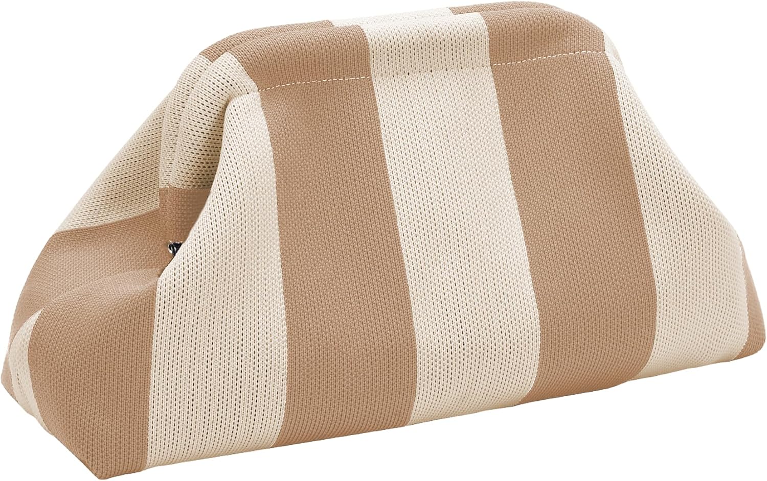 Mahjong Tile Bag, Crochet Clutch Purse, Striped Beach Evening Bag image 5
