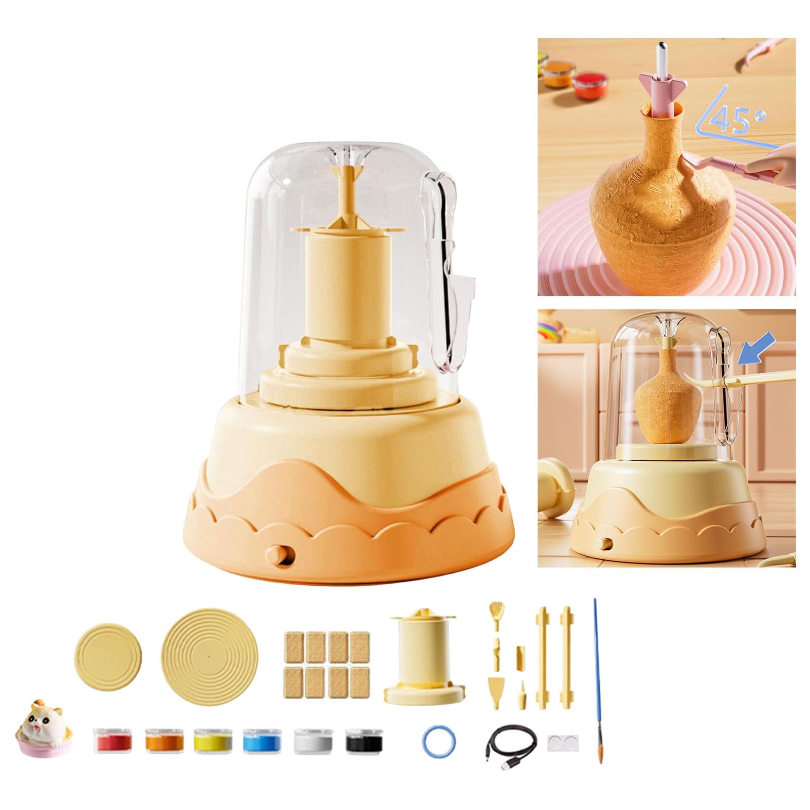 Töpferscheiben Set für Kinder – DIY Bastelprojekte, Bastelaktivitäten, Kunst Bastelset