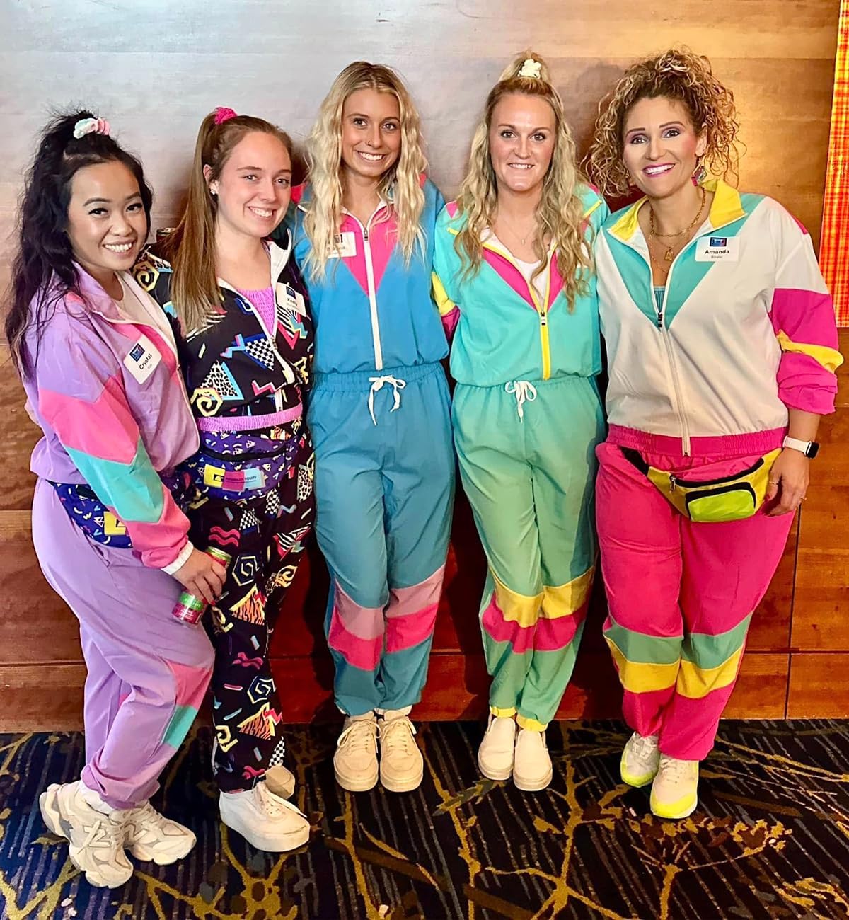 UOUA Women's Color Block 2 Piece 80s 90s Outfits Long Sleeve Windbreaker Jacket Tracksuit Set - Image 5