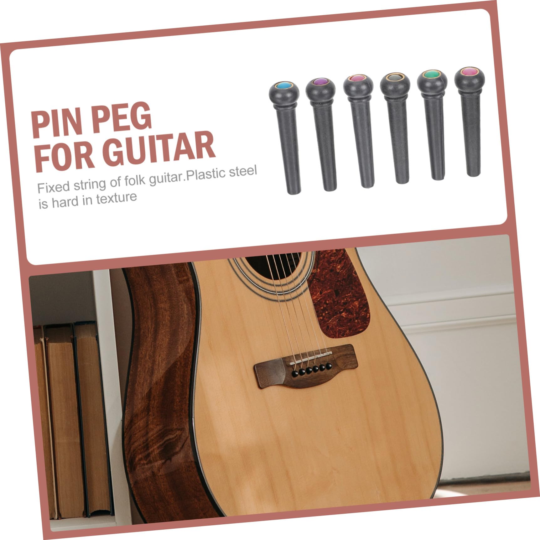 ifundom 30pezzi Perni Per Ponte Chitarra Plastica Accessori Per Chitarra Folk Pin Di Fissaggio Corde Pratico e Leggero Per Musicisti