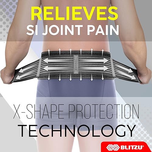 Miniatura 7 de Cinturón de cadera sacroilíaco para mujeres y hombres, soporte trocánter de cintura que alivia el dolor ciático, crónico de la espalda baja pélvica,
