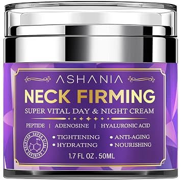 Korean Neck Firming Cream for Wrinkles & Sagging Skin Peptide, Adenosine & Hyaluronic Acid Tightening Formula, Made in Korea 1.7 fl oz