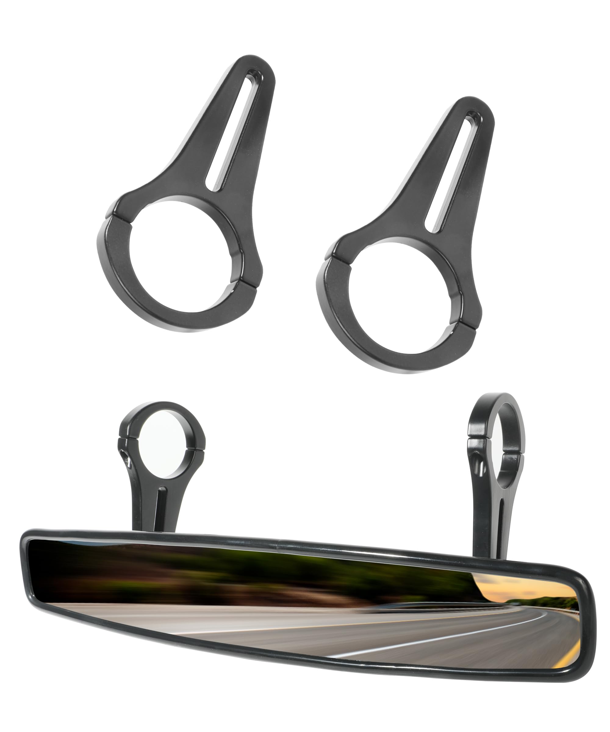 bylikeho 15" UTV Mirrors,UTV Rear View Mirror,Car Accessories Wide Rear View Race Mirror, RZR Mirrors SXS Mirrors Convex Mirror with 1.75" Clamp for UTV Compatible with Polaris RZR800 1000 XP900 1000