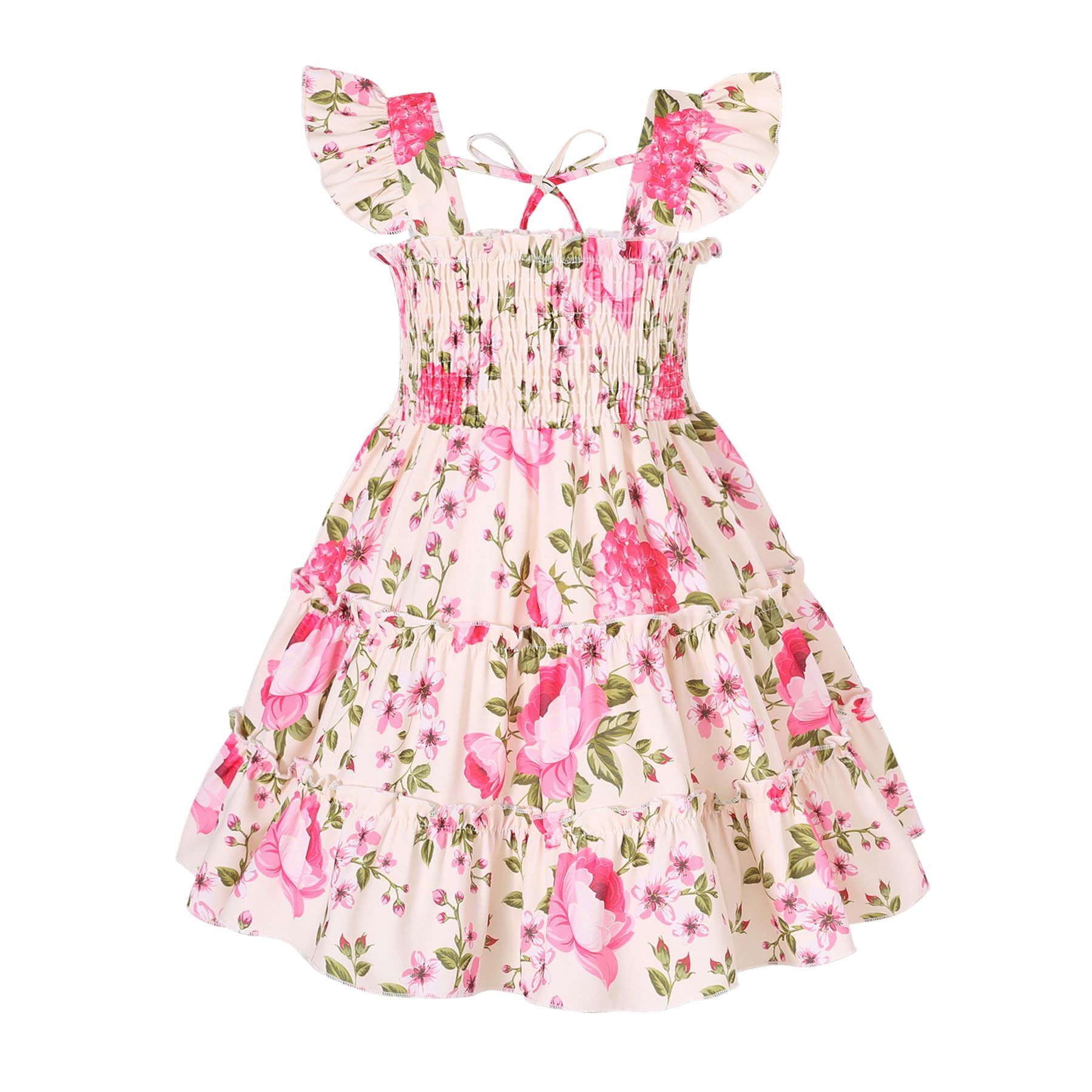 YOUNGER TREE Toddler Girl Dress Kids Sleeveless Ruffle Dresses for Girls Summer Outfits Beach Sundress