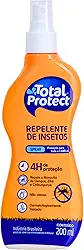 Total Protect Repelente De Insetos Composição Deet 200Ml Laranja - Duração De Até 4 Hs