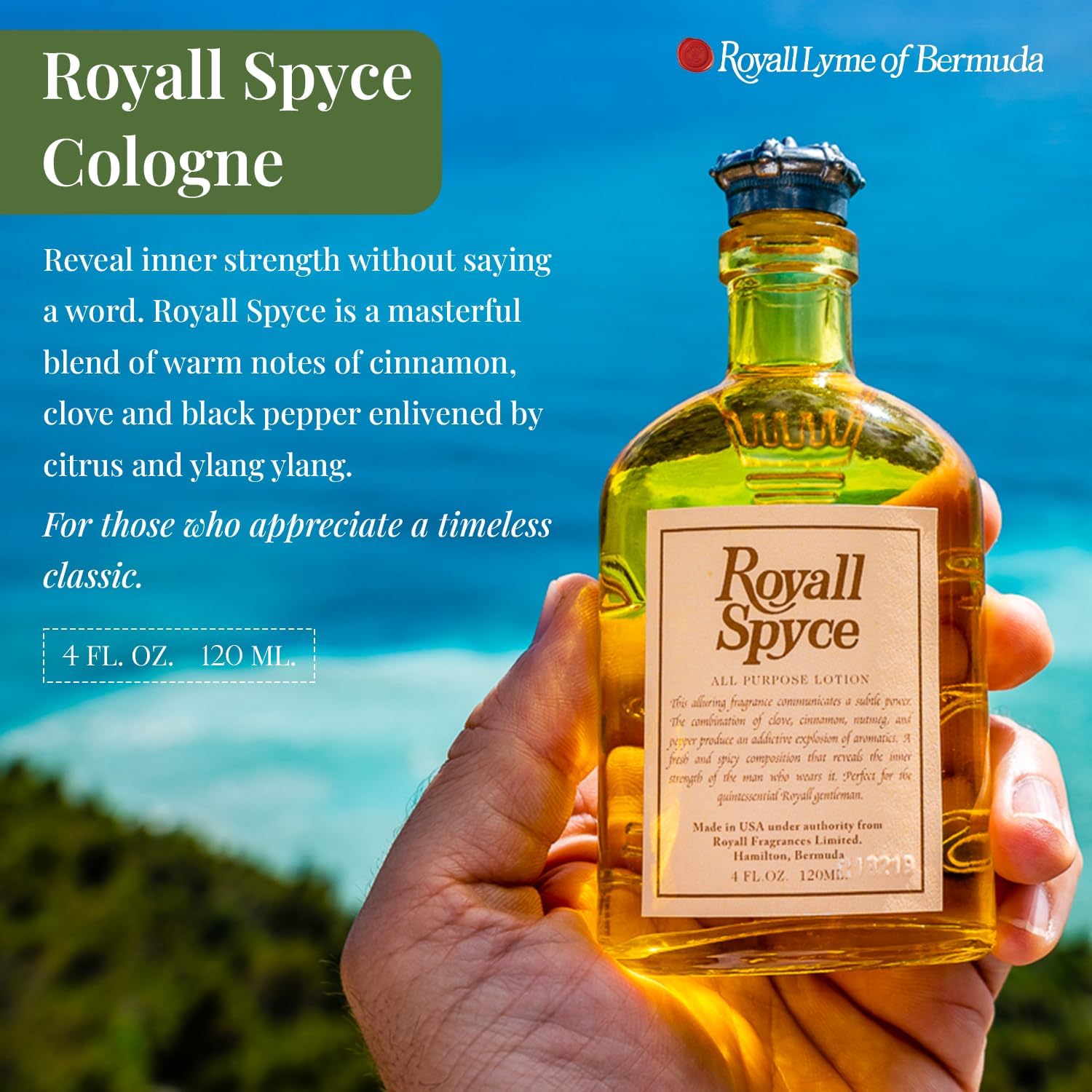 Royall Fragrances Spyce Body Cologne/After Shave Spray All Purpose Lotion 120 ml