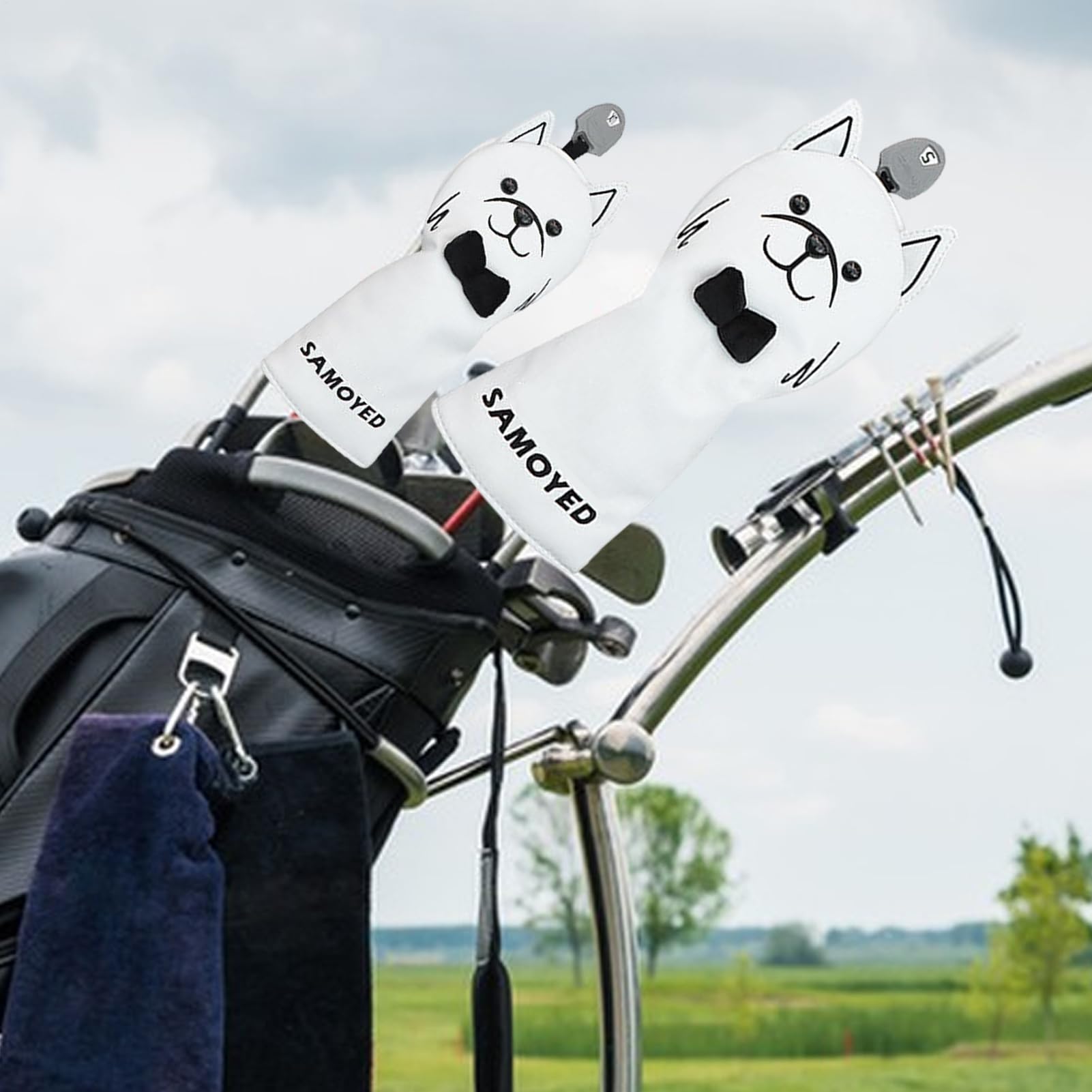 Pokrowiec na głowę golfa, 4 x pokrowce na głowę do kijów golfowych - wodoodporne ochronne miękkie pluszowe pokrowce na głowę dla mężczyzn i kobiet