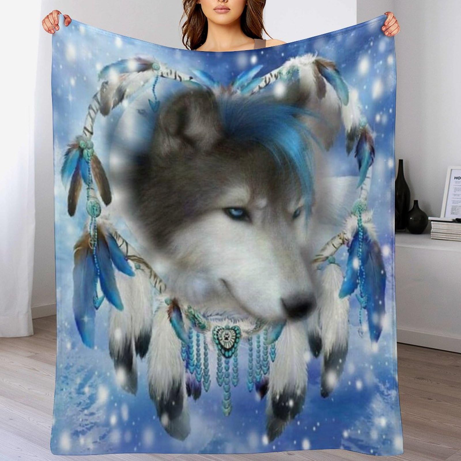 Couverture loup contre le froid : profitez d'un plaid en flannel chaude