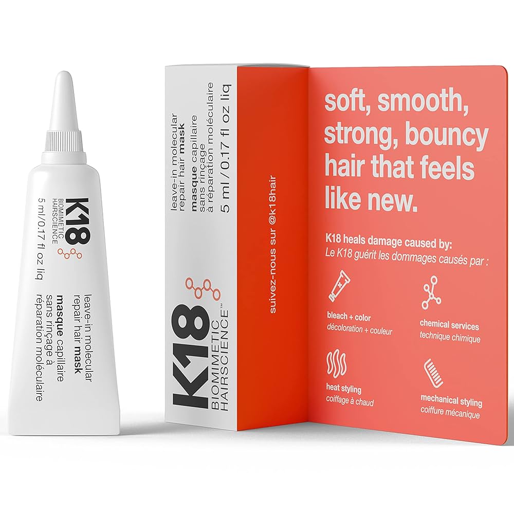 Amazon | K18 Hair Leave-In Molecular Repair Hair Mask For