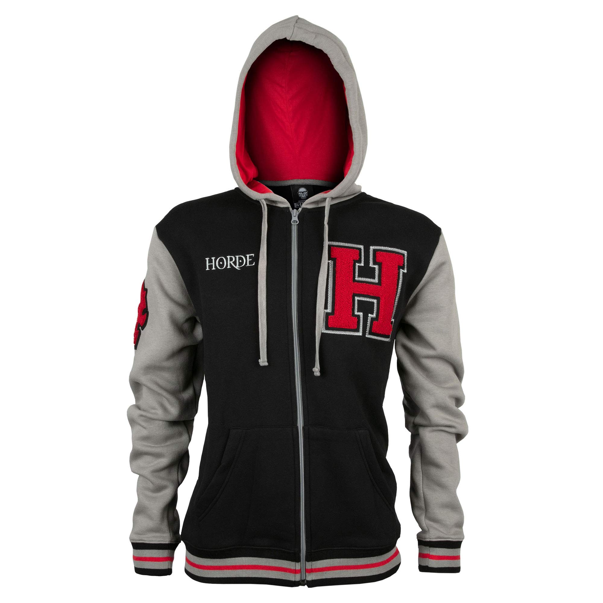 Jinx World Of Warcraft Horde Varsity Mens Gamer Zip Up
