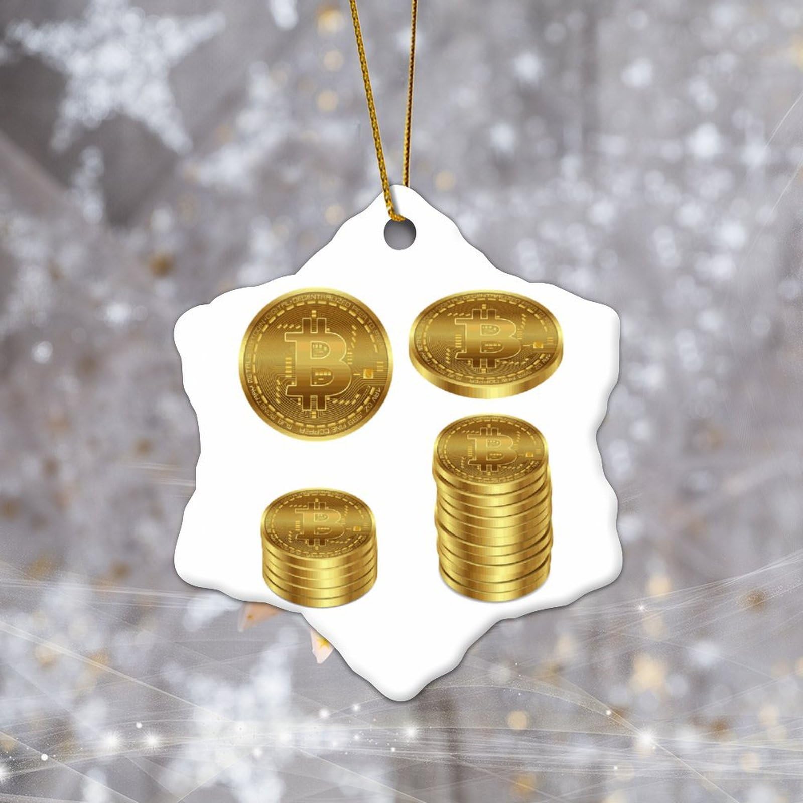 Amazon.com: Zyadsinoudor Bitcoin - Adornos colgantes de Navidad con  billetes de moneda, recuerdo de cerámica, amante del dinero, tema de  riqueza, dinero en efectivo, decoración del hogar, adorno de Navidad de 3 :