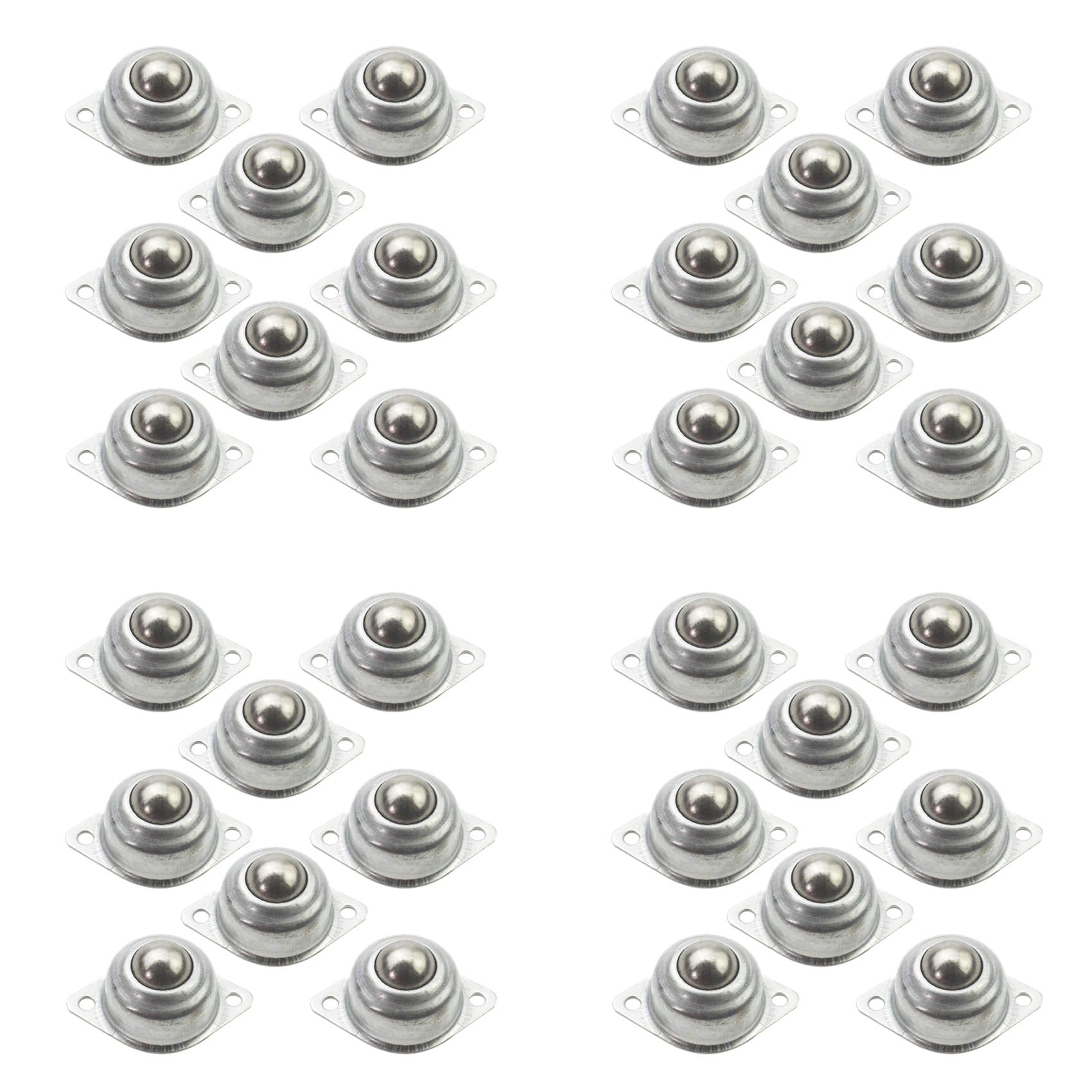 Jnchdghwa Silver 48 Pieces -15A Ball Transfers Universal Rotation Ball Conveyor Wheel Caster Roller 5/8 Inch Ball Bearings