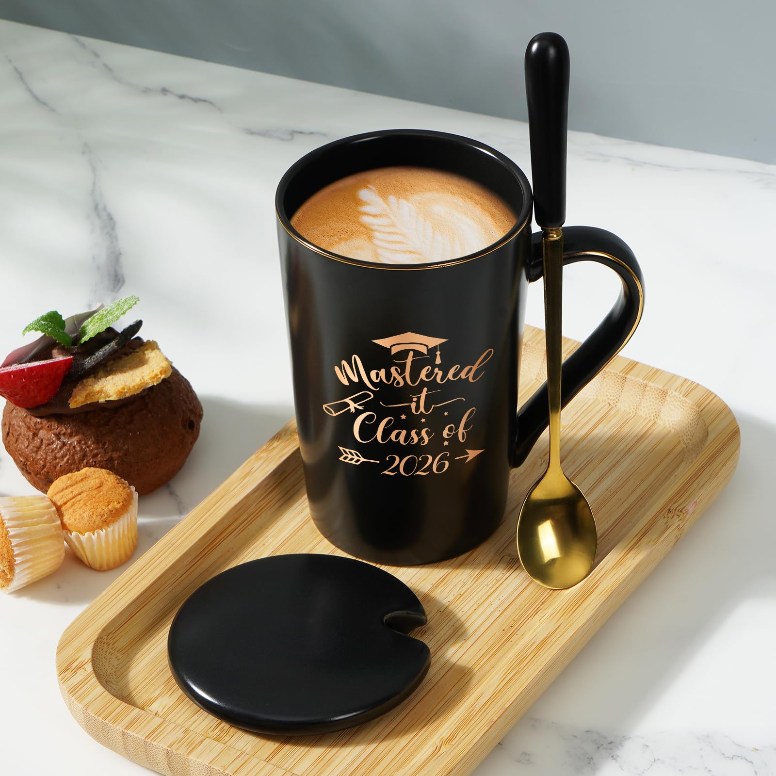 Maustic Masters Degree Graduation Gifts, Mastered It Class of 2026 Coffee Mug, College Graduation Gifts for Women Her Him, Class of 2026 Grad Gift, MBA Grad Gift, 14 Oz Black