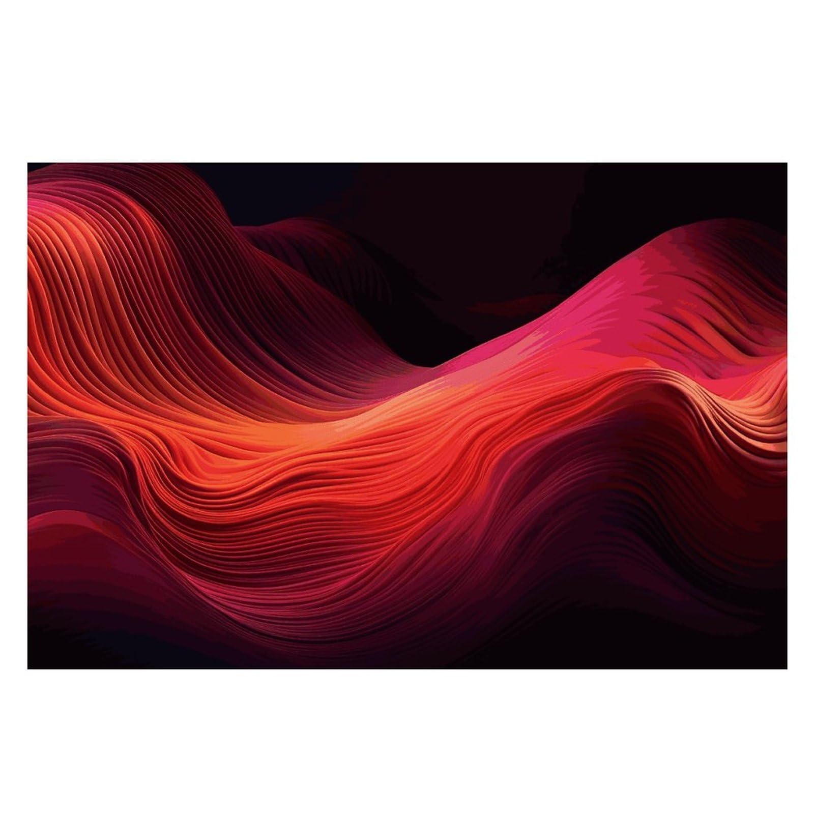 Gradient Red Placemats Wipeable Heat Resistant Table Mats Washable Flax Place Mats Elegant Cloth Non-Slip Placemat for Kitchen Dinning Party Table Decor 12 * 18 in