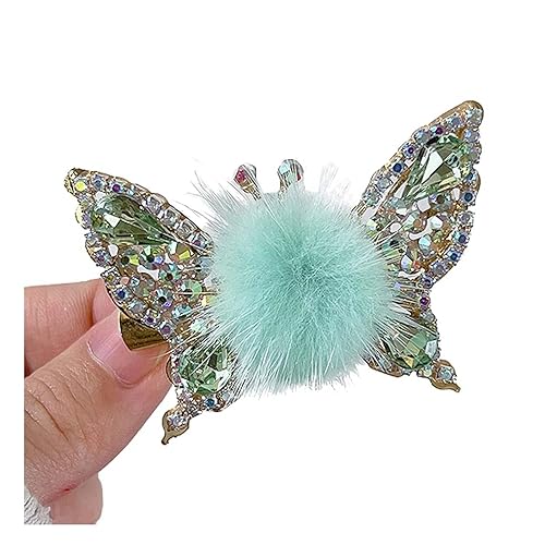 Miniatura 8 de 2 horquillas de mariposa voladora 2023 nuevas pinzas de pelo de mariposa con diamantes de imitación elegante clip lateral de metal pinzas de pelo