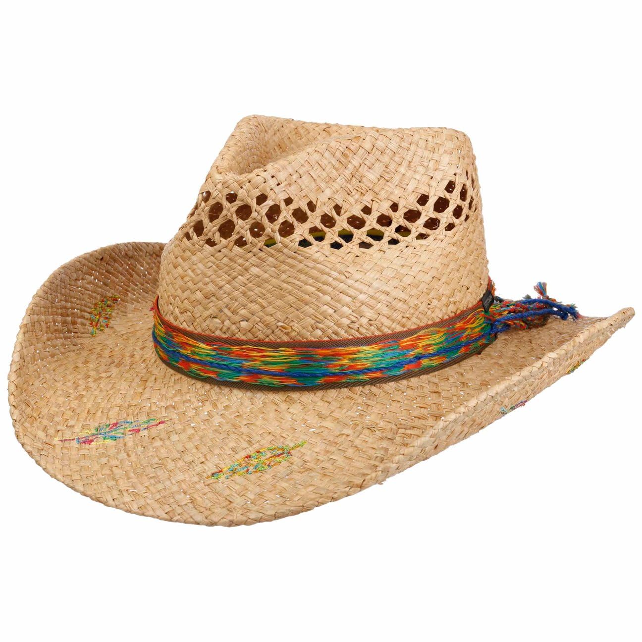 STETSON Rafii Western Festival kapelusz slomkowy ozdobny pasek tekstylny ozdobny sznurek Unisex Wiosna Lato