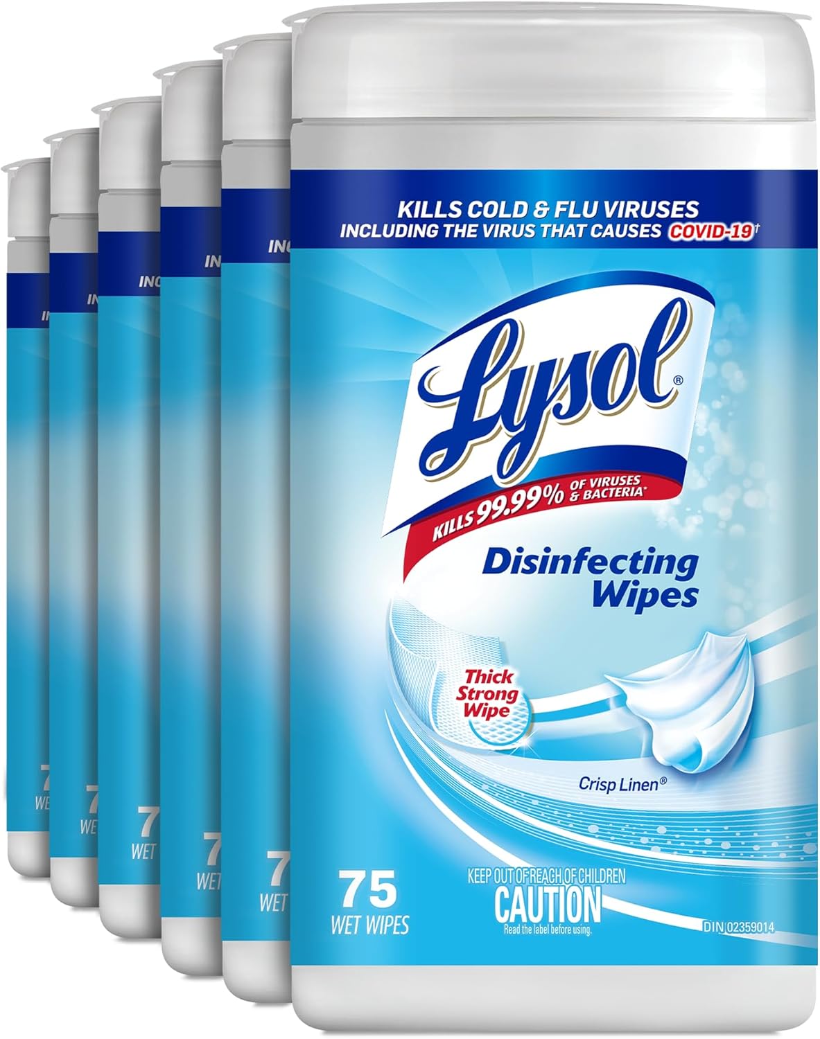 Lysol Disinfecting Wipes, Crisp Linen, Thick Strong Wipe, Kills 99.99