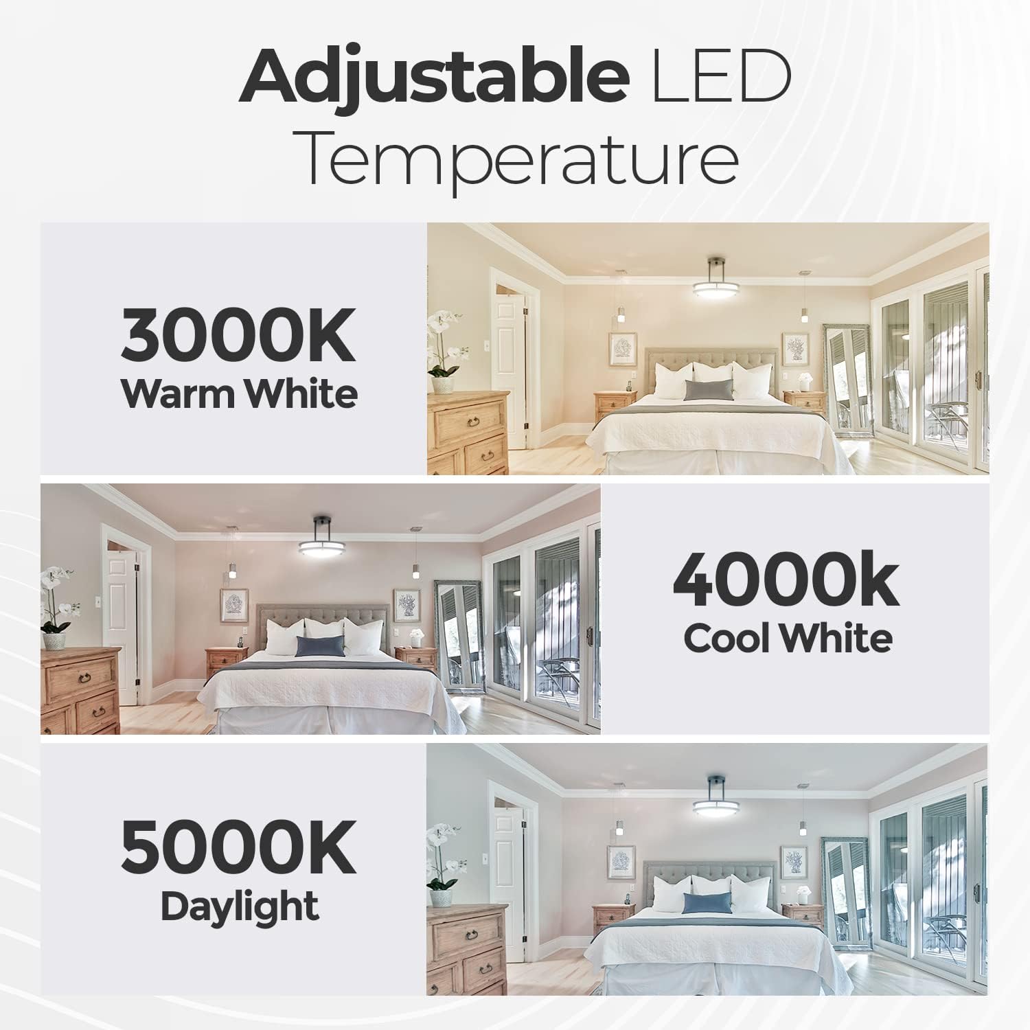 Diodesy- Semi Flush Mount Ceiling Double Ring Light Fixture 12 Inch 15W 3000K/4000K/5000K Color Selectable 1050 Lumens LED Pendant Dual Band Trim Oil Rubbed Bronze Finish for Kitchen Bedroom Hallway