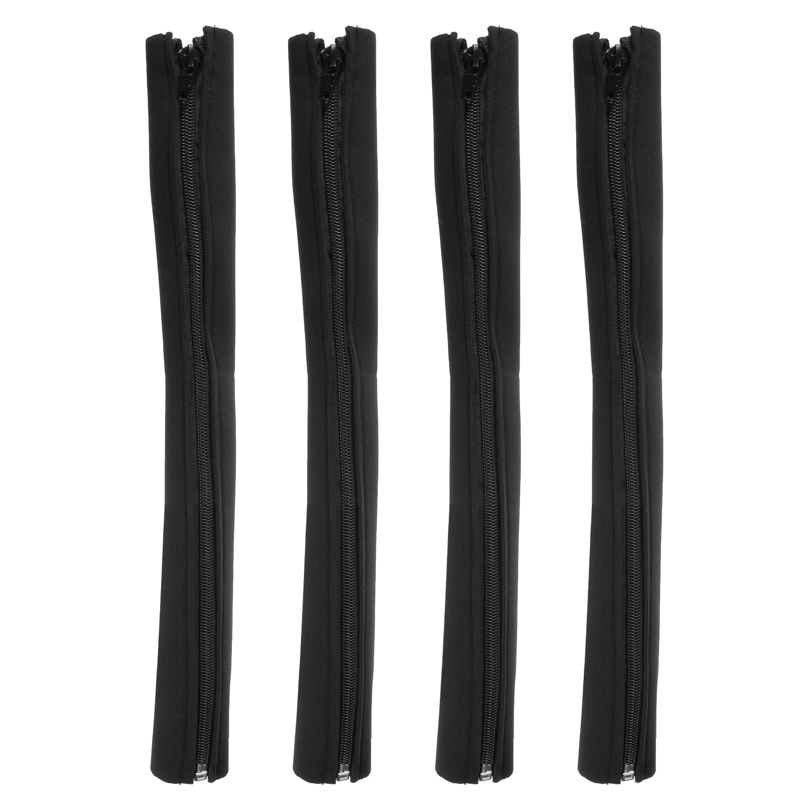 HARFINGTON 4pcs Zipper Cable Sleeve 20" x 4.3" Neoprene Cable Protector Wire Holders Cord Management for Desk TV Computer Home Office, Black
