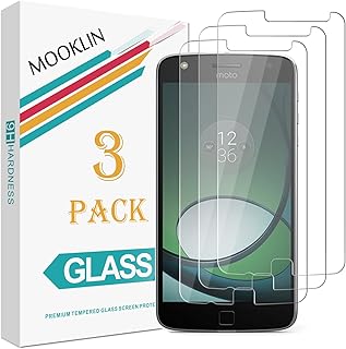 MOOKLIN [3 Piezas] Motorola Moto Z Play Protector de Pantalla, [Anti-Rasgu?os] Film Protector de Pantalla para Motorola Moto Z Play Cristal Vidrio Templado Premium