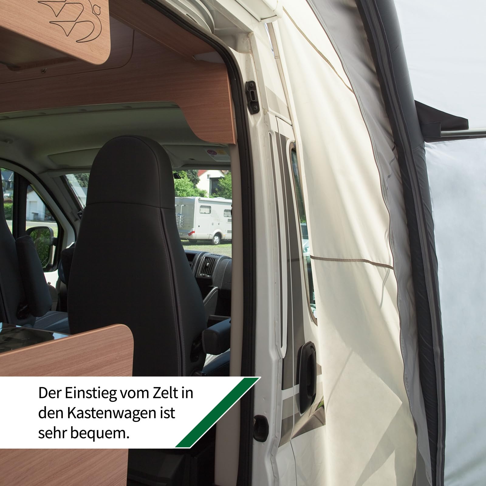 DWT Wohnmobil Vorzelt Luna Air, 350 x 250 cm, aufblasbares Mobilzelt, freistehend für Busse und Kastenwagen inkl. Zeltboden