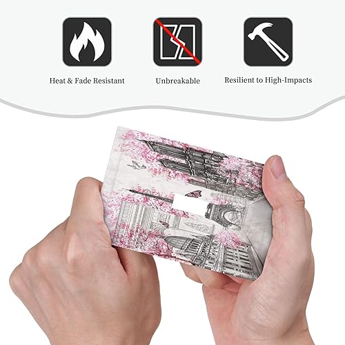 Miniatura 6 de París Torre Eiffel Arc De Triomphe - Placa de pared de palanca individual de 1 cuadrilla, paisaje de ciudad europea, cubierta de interruptor de luz,