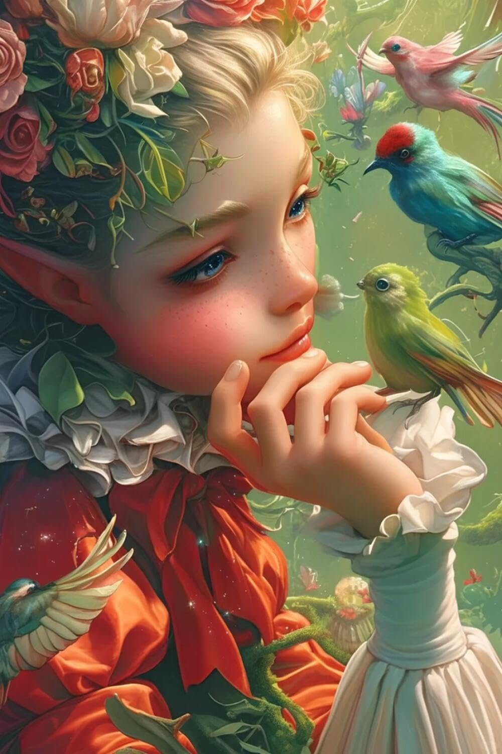 Rqwybcaxn Bead Embroidery Kits Fairy Tale Princess 40x50cm