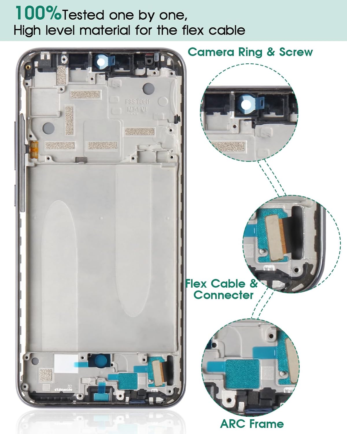 TFT for Xiaomi Mi A3 Screen Replacement Display for Xiaomi Mi A3 LCD Repair Kits for Xiaomi Mi CC9E Touch Screen Digitizer Assembly with Frame M1906F9SH M1906F9SI Black