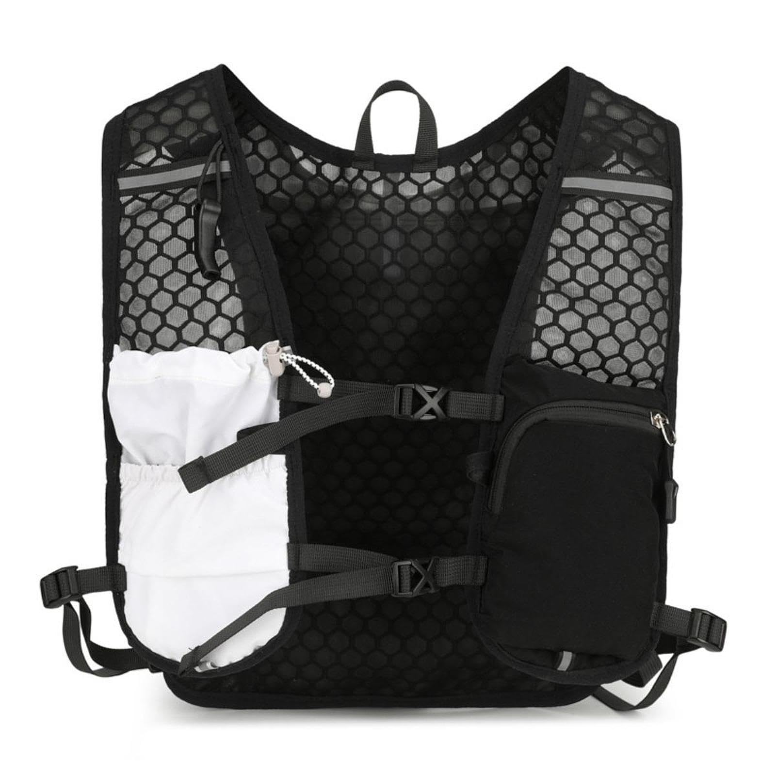 Vaveren Running Vest for Women Men Outdoor Sports Bag Lightweight Breathable Water Pack Hydration Vest for Cycling Marathoner Jogging, White