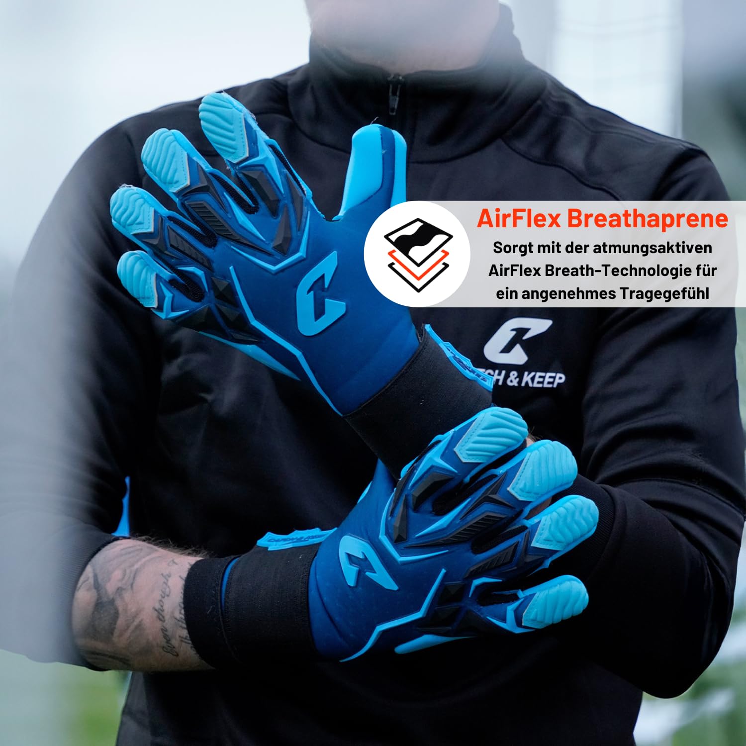 CATCH & Keep - Guantes de portero profesionales para adultos – máximo agarre – Modelo Premium – Guantes de portero de fútbol – con nuestro Pulpo Grip