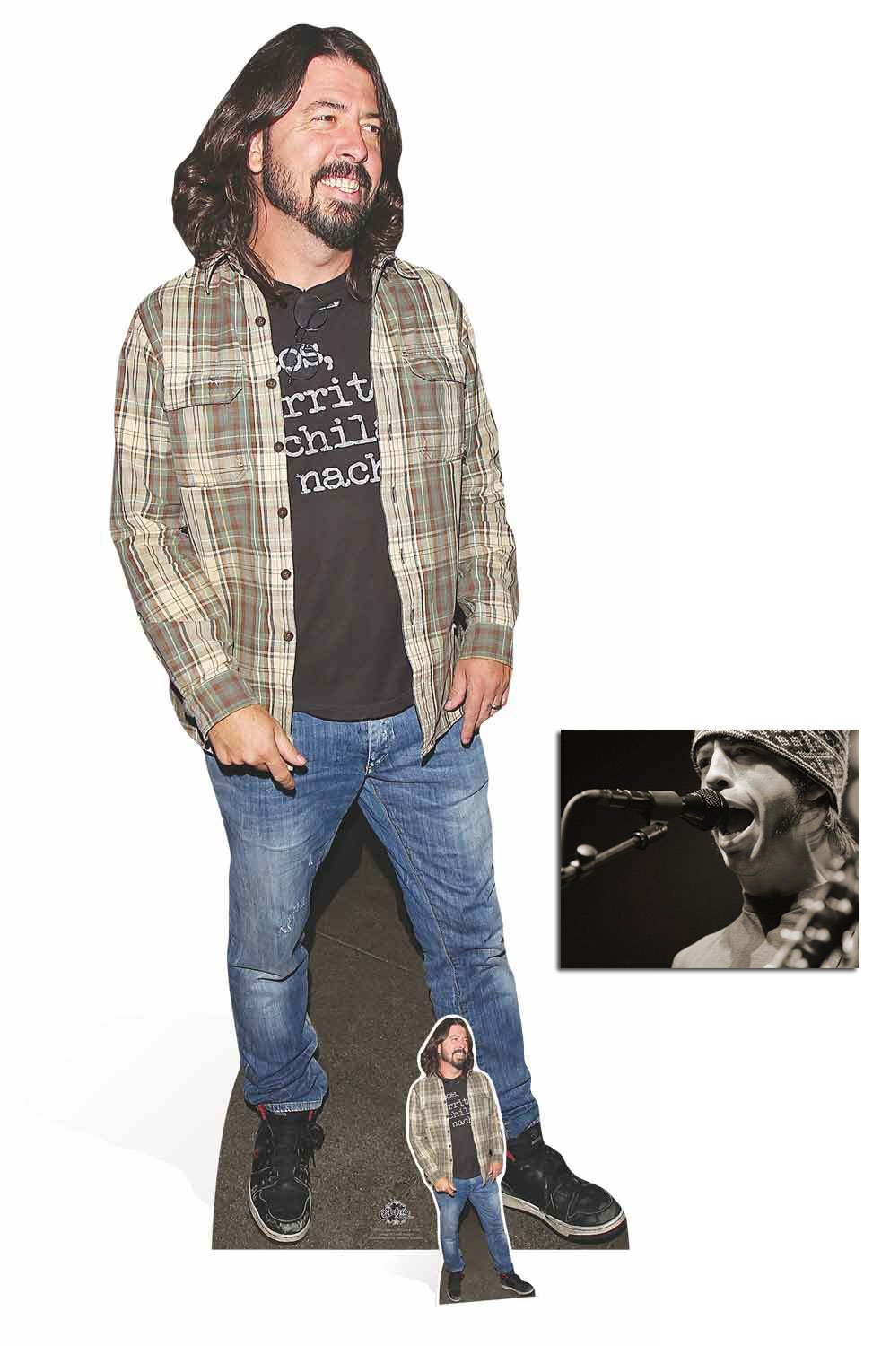 Bundlez-4-Fanz Fan Packs Fan Pack - D. Grohl Lifesize And Mini Cardboard Cutout/Standee/Standup - Includes 8X10 Star Photo