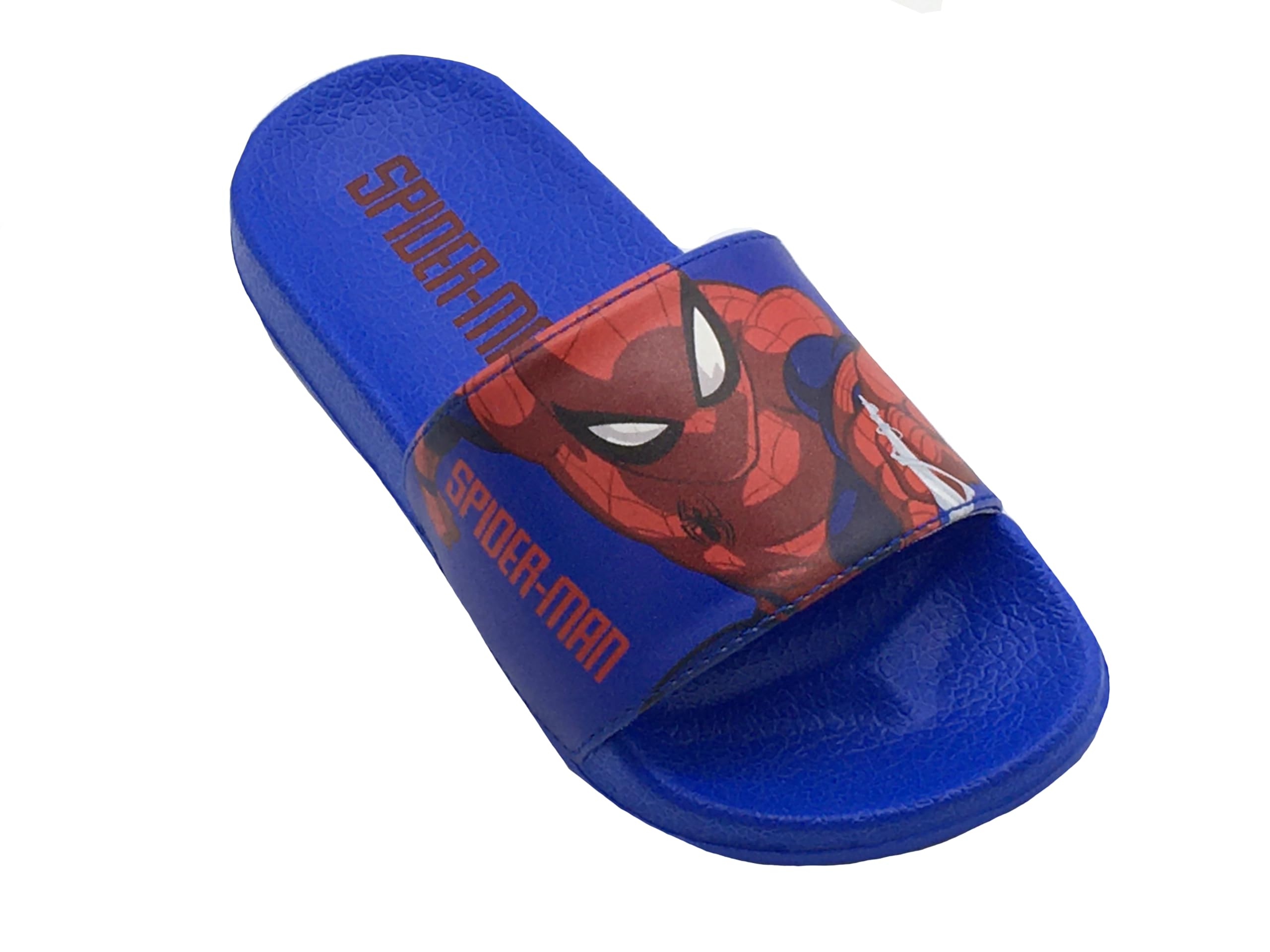 Marvel Spider-Man, Garçons, Filles Enfants Spiderman Piscine Sliders, Tongs, Sandales de Plage, Bleu, Taille 26-34 EU