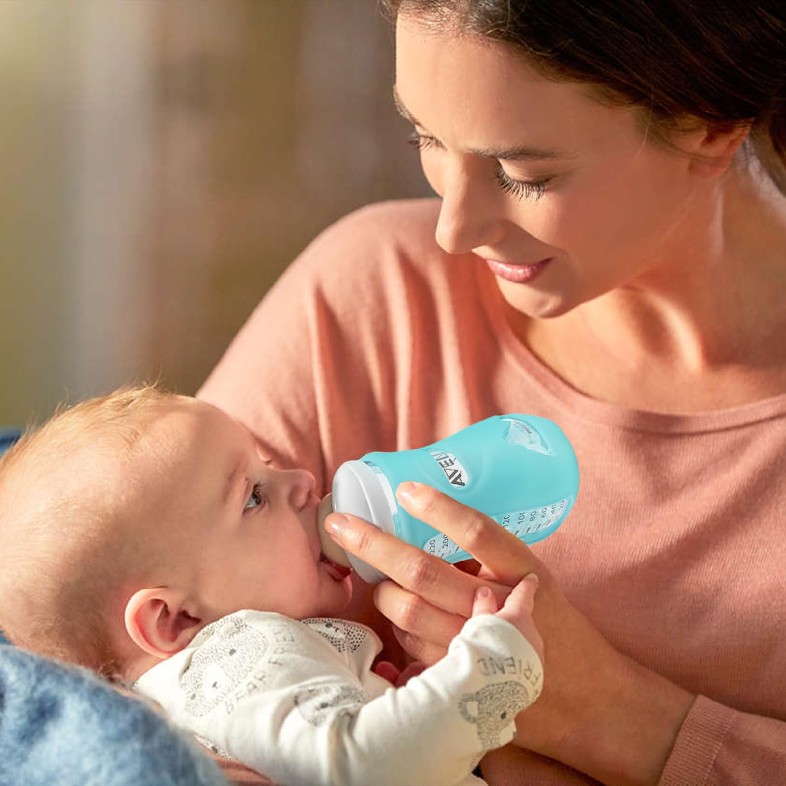 GADITIEK Confezione da 3 custodie in silicone per biberon Avent Natural, in vetro, infrangibili, compatibili con i biberon Philips Avent Natural, in vetro da 240 ml (240 ml)