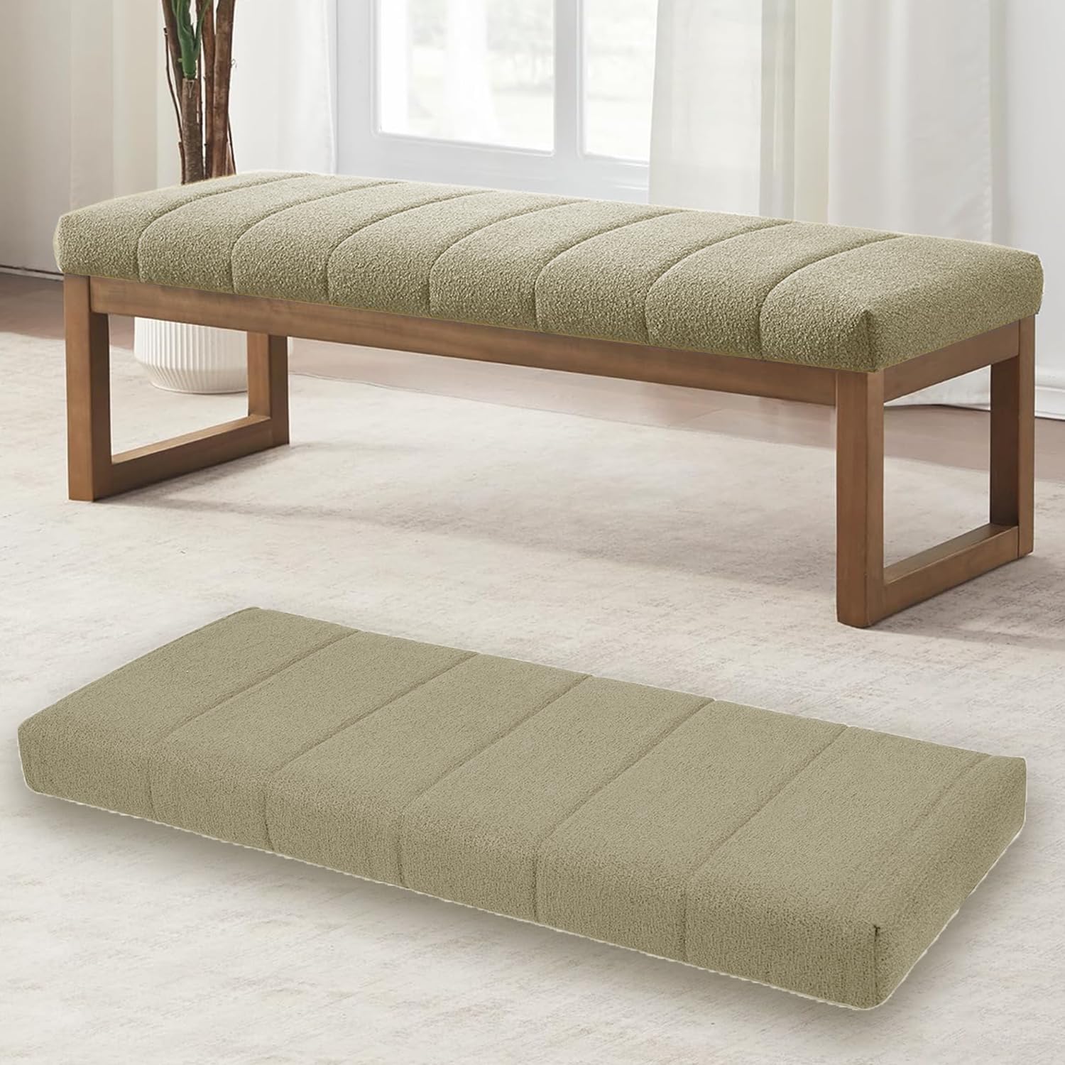 Coussin de siège de fenêtre 50D canapé et banquette à chaussures 100x55 cm