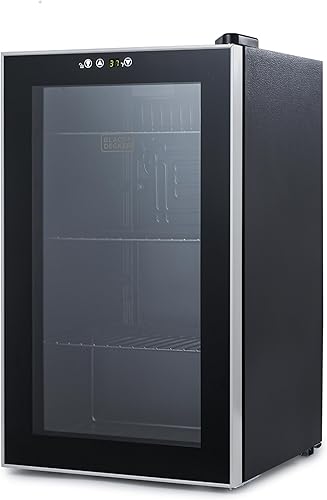 Miniatura 9 de BLACK+DECKER Refrigerador de bebidas de 4.4 pies cúbicos, refrigerador de bebidas con puerta de vidrio de doble panel, refrigerador de bebidas y