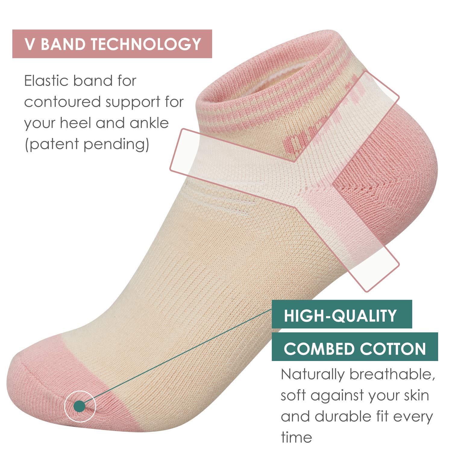Aprilaugust Hidden Comfort No show Athletic Running socks for Men and Women (ZC_Mint & Cream (2pairs), Medium)