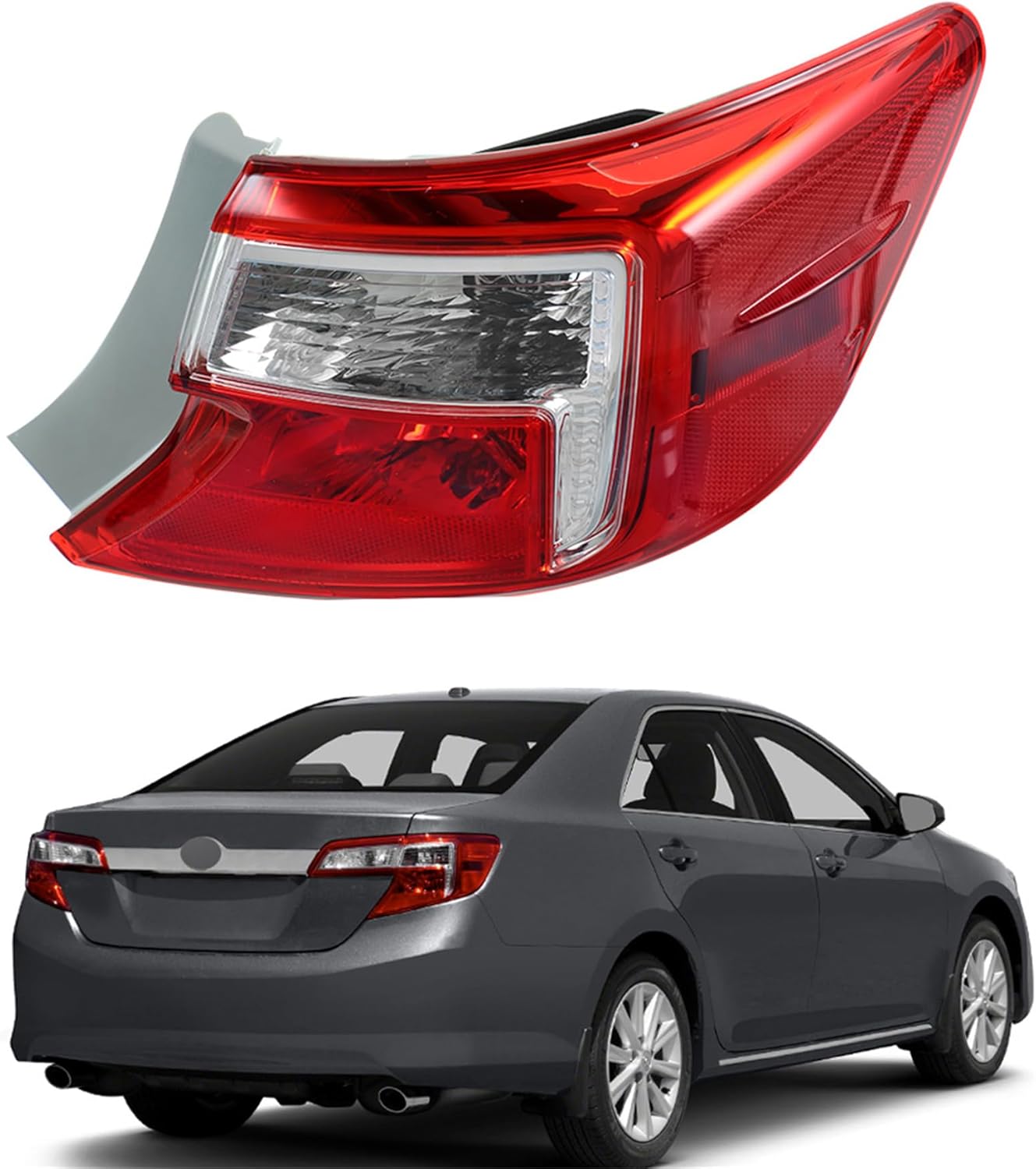 SasugaOne Rear Pair Tail Lights Brake Lamps Left&Right Set Fits Toyota Camry Hybrid LE/Hybrid XLE/L/LE/SE/XLE 2012-2014 - Foto 2