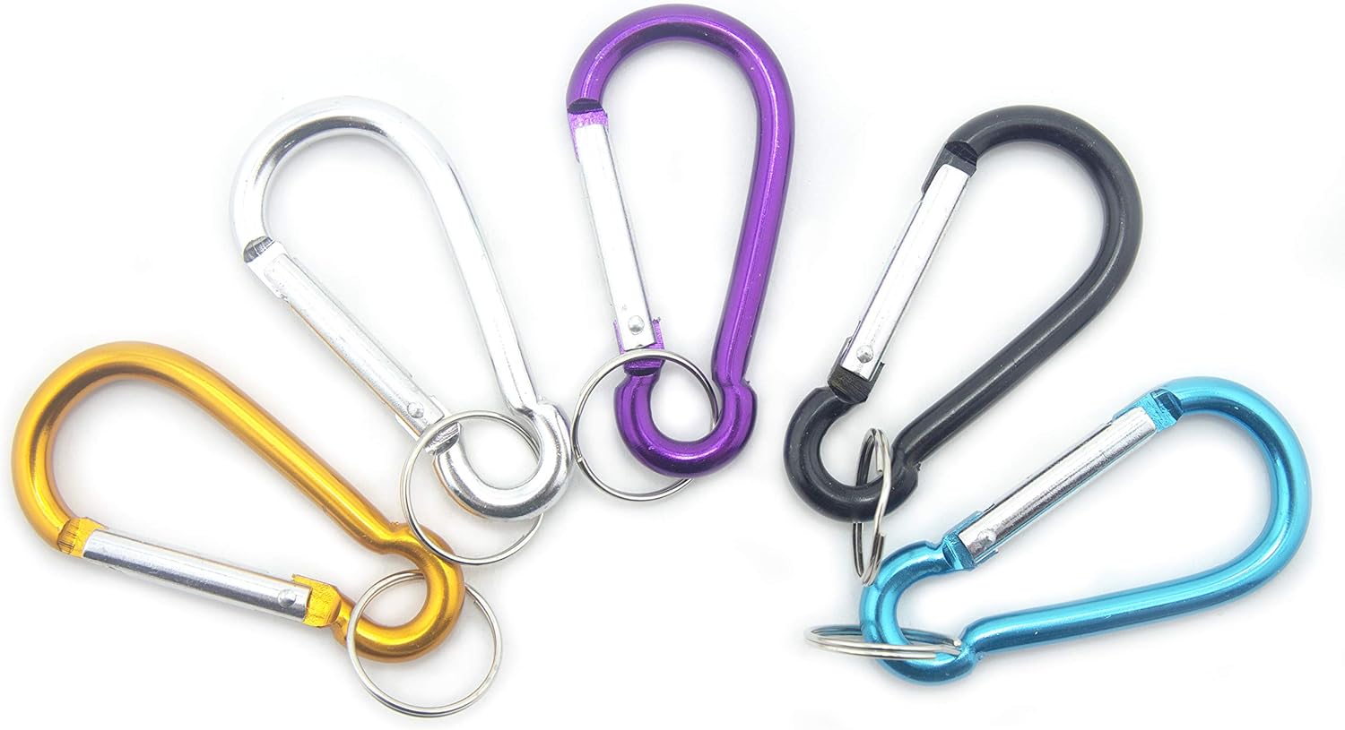 Well Made Tools Set of 5 Carabiner Spring Snap Link Hook - 70mm 2"