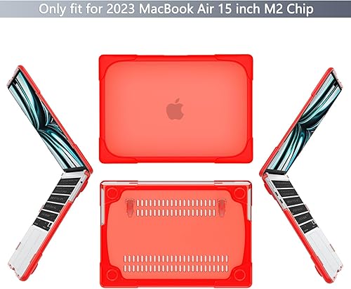Miniatura 3 de Batianda Funda rígida resistente a prueba de golpes para MacBook Air de 15 pulgadas 2025 M4 2024 A3114 (M3) A2941 (M2) 2023, resistente a prueba
